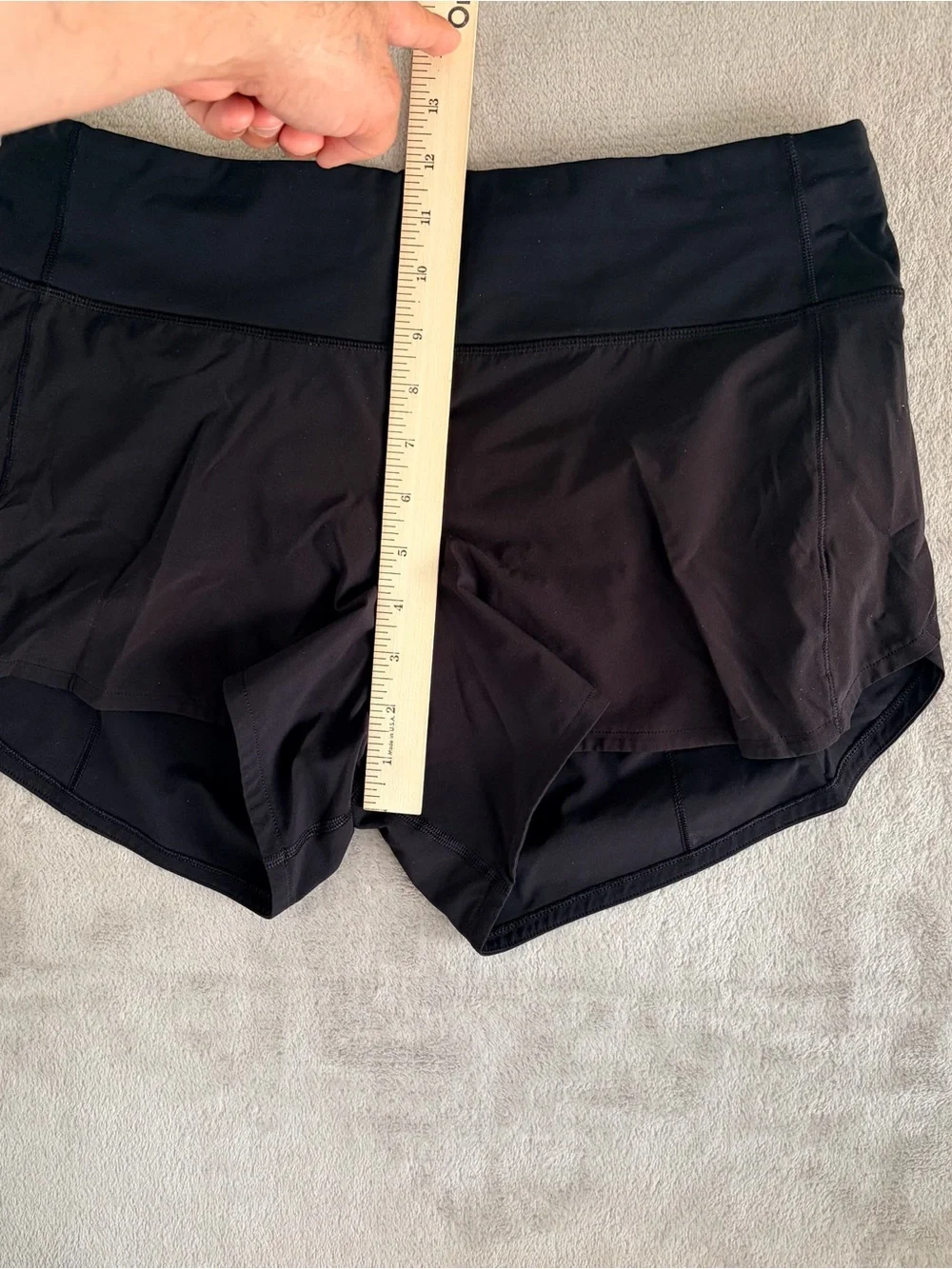 Lululemon Speed Up Short Long Lined Black Running Athletic Workout Women 8 Tall‎